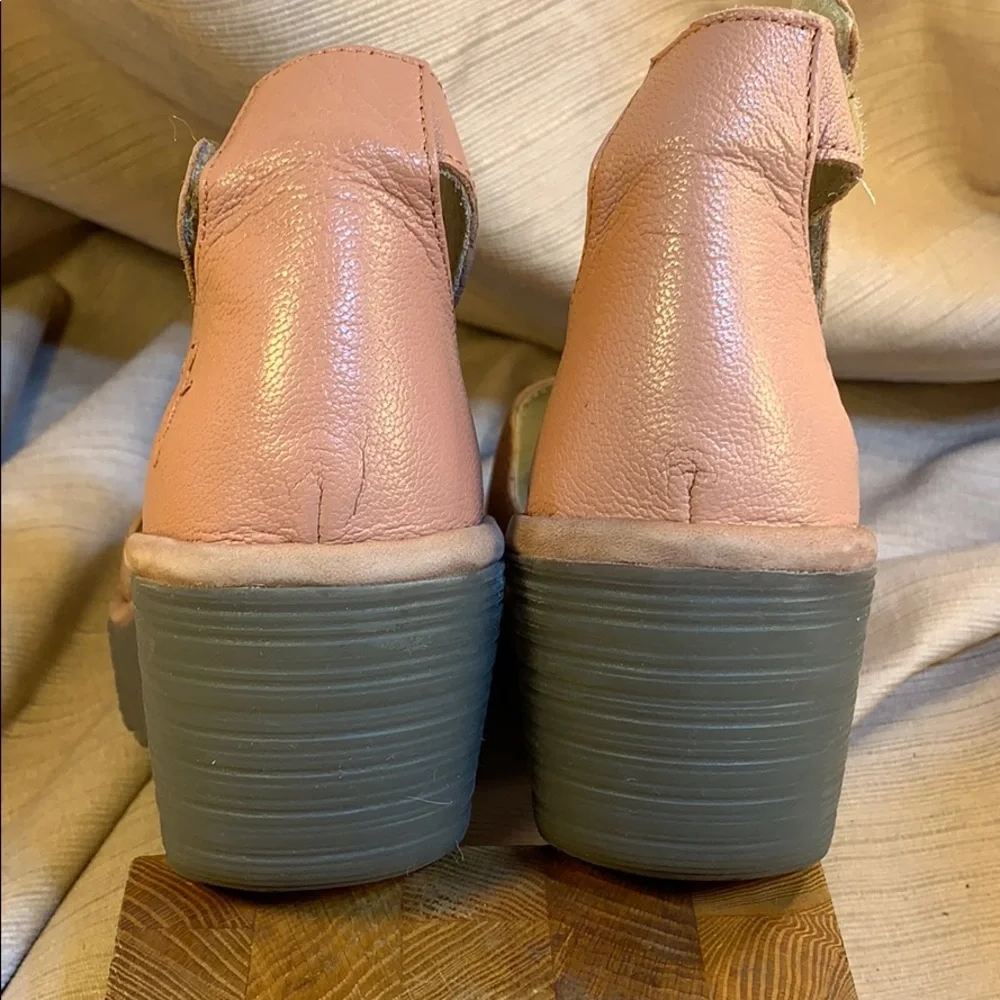 FLY London almost NEW, worn once, leather peep toe